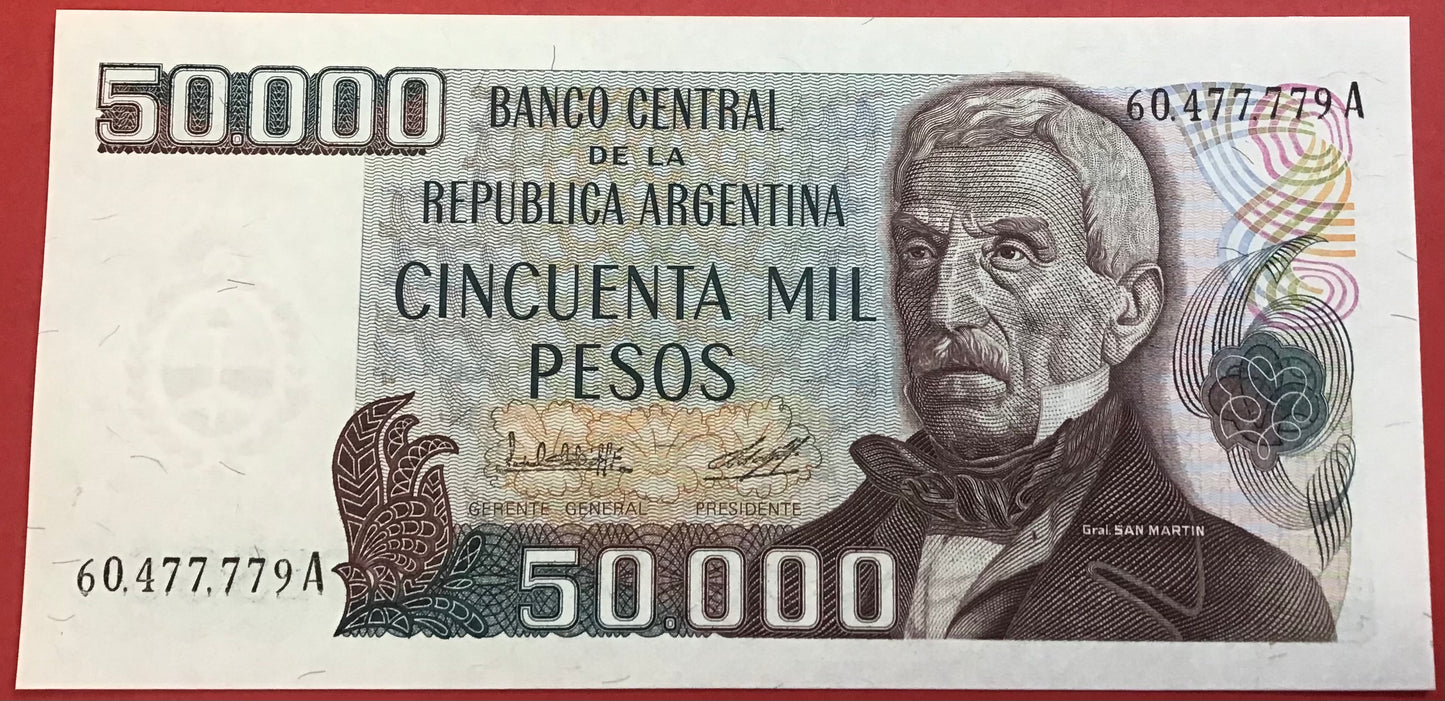 Argentina - 50.000 Pesos (1979-83) P#307 Kvalitet 0