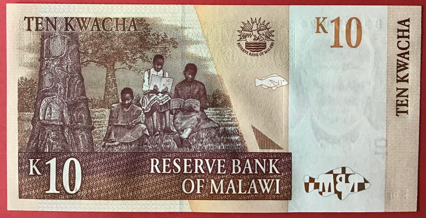 Malawi - 10 Kwacha 1.6.2004 P#51 Kvalitet 0