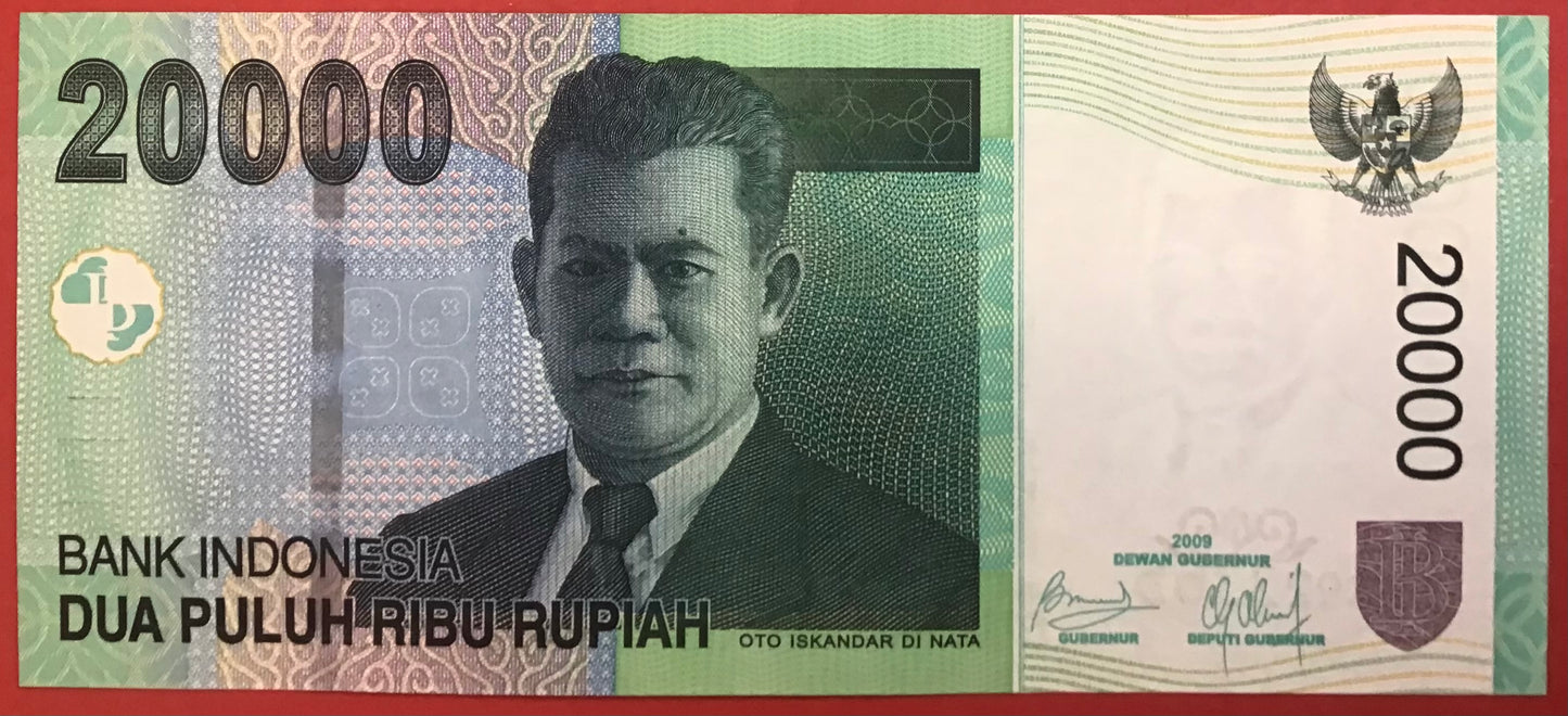 Indonesia - 20.000 Rupiah 2009 P#144f Kvalitet 01