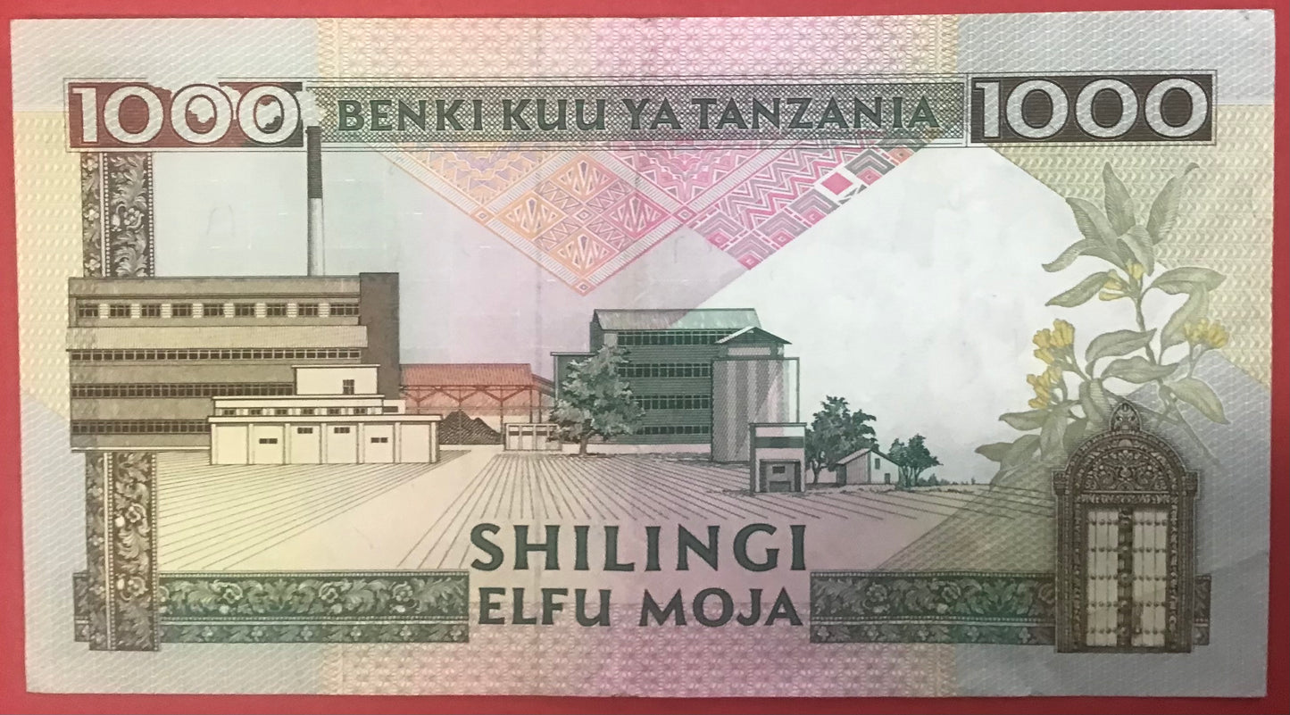 Tanzania - 1000 Shilingi (1990) P#22 Kvalitet 1+