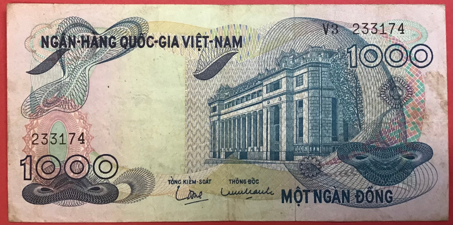 South Vietnam - 1000 Dông (1971) P#29a Kvalitet 1+