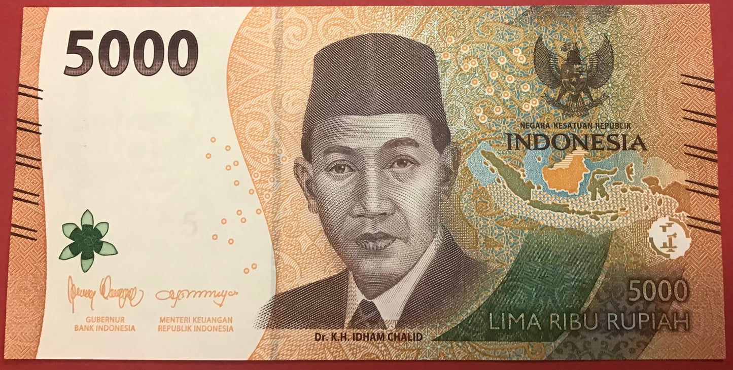 Indonesia - 5000 Rupiah 2022 P#W164 Kvalitet 0