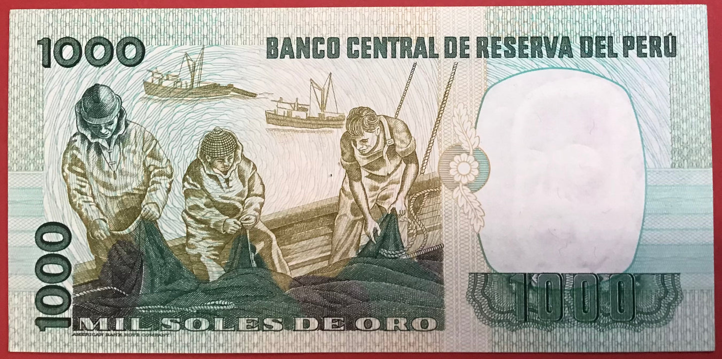 Peru - 1000 Soles de Oro 5.11. 1981 P#122a Kvalitet 0