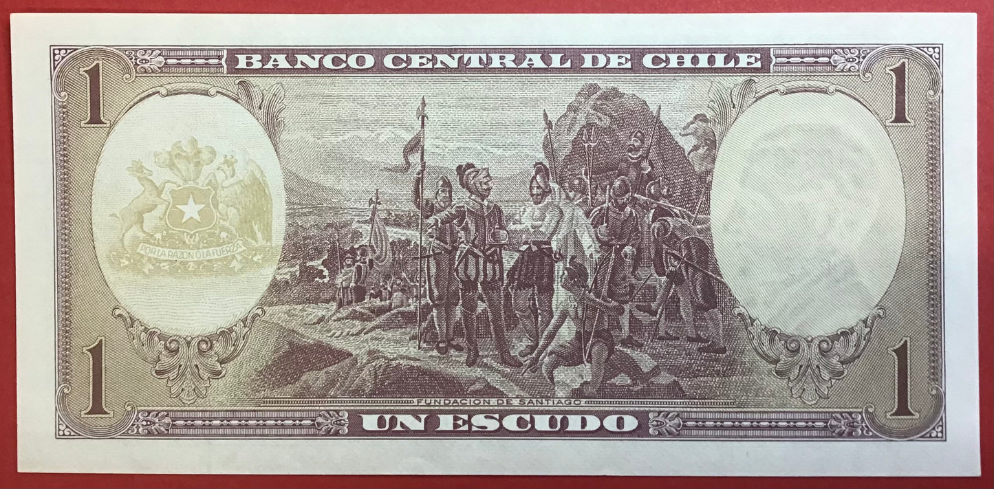 Chile - 1 Escudo (1964) P#136 Kvalitet 0