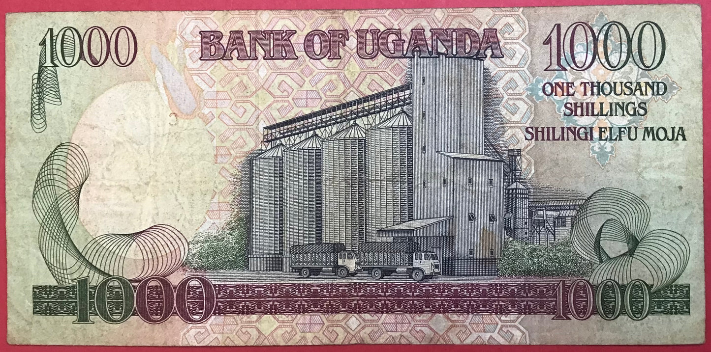 Uganda - 1000 Shillings 1991 P#34b Kvalitet 1