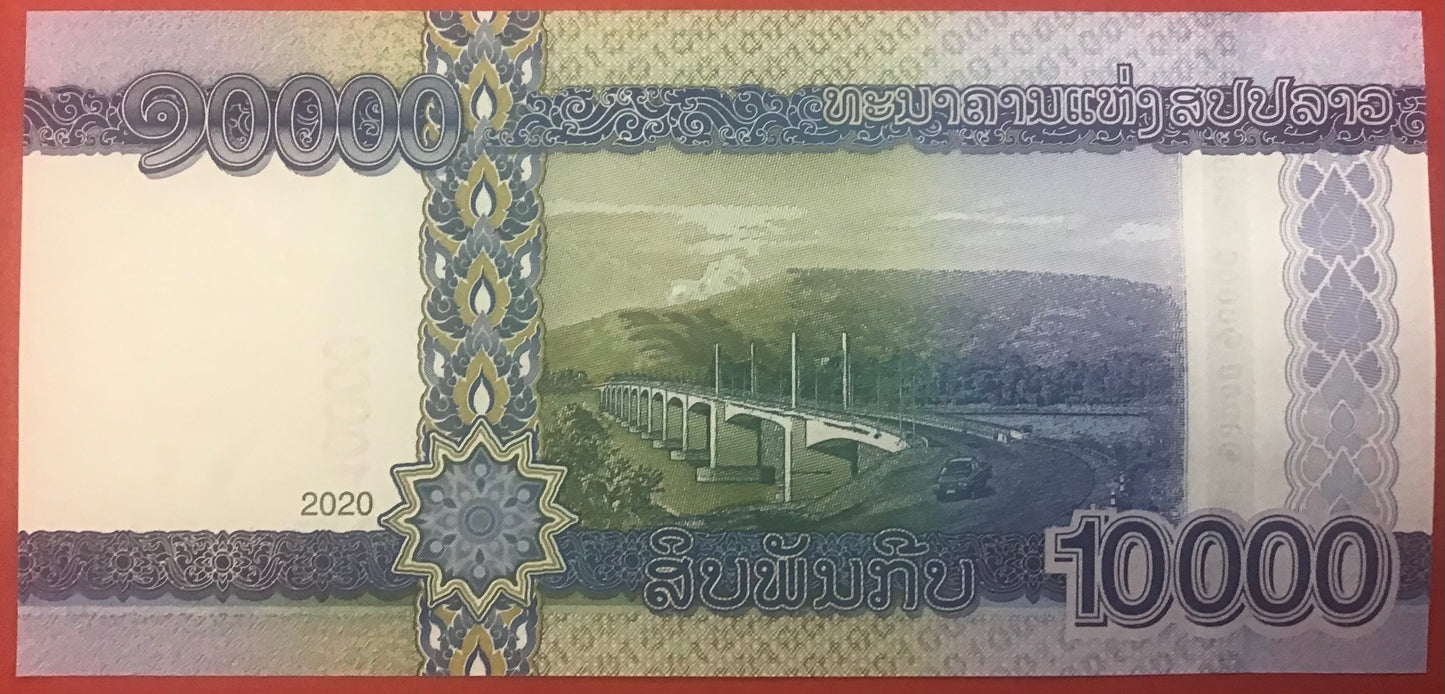 Lao - 10.000 Kip 2020 P#W41b Kvalitet 0