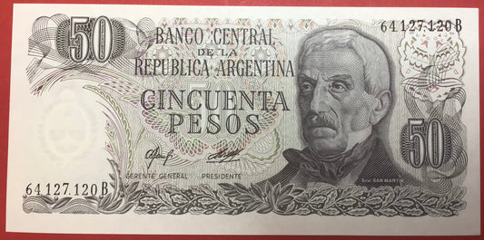 Argentina - 50 Pesos (1976-78) P#301b Kvalitet 0