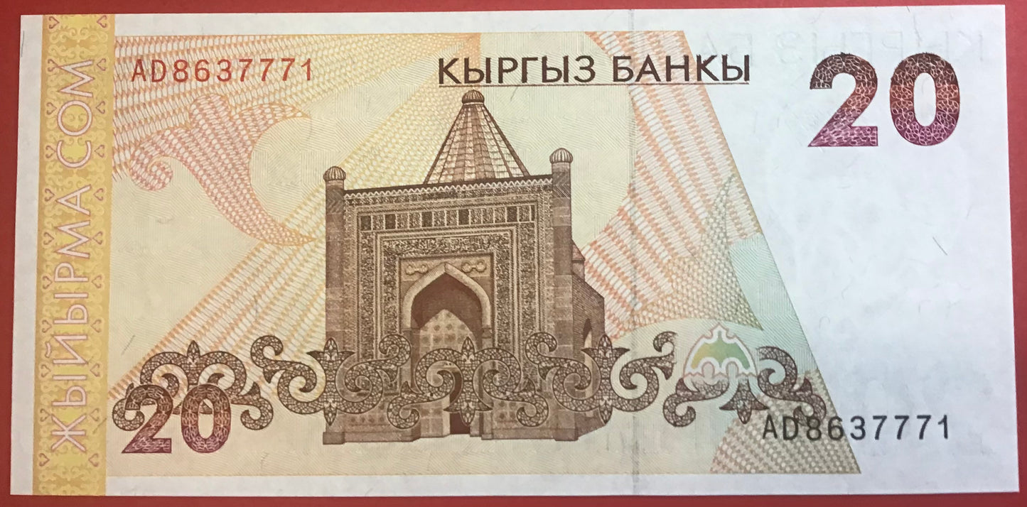 Kyrgyzstan - 20 Som 1994 P#10a Kvalitet 0