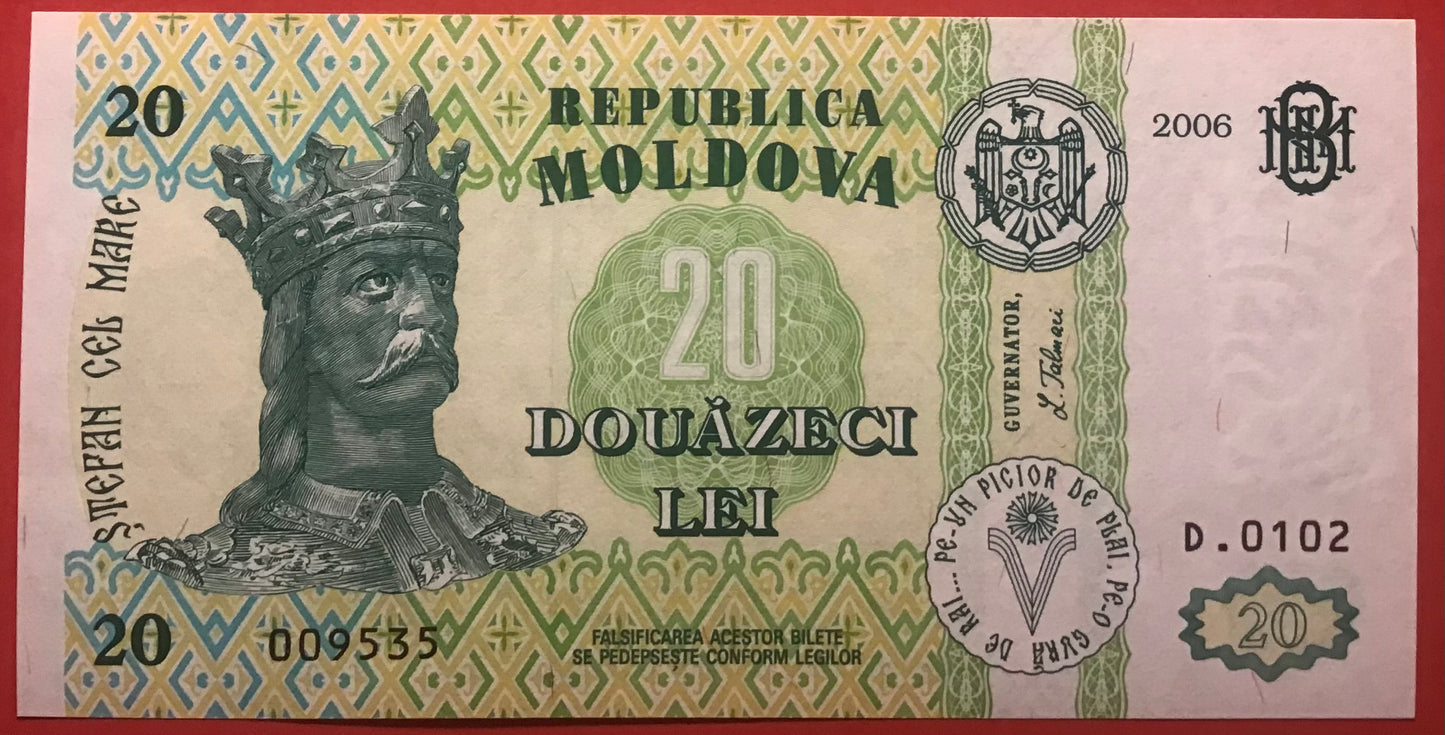 Moldova - 20 Lei 2006 P#13h Kvalitet 0
