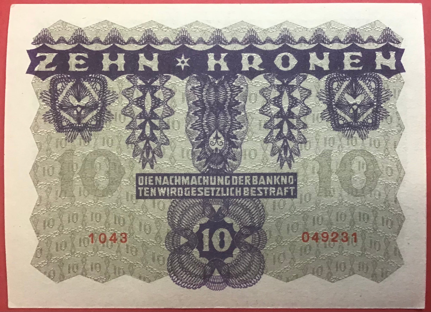 Austria - 10 Kronen 2.1.1922 P#75 Kvalitet 01