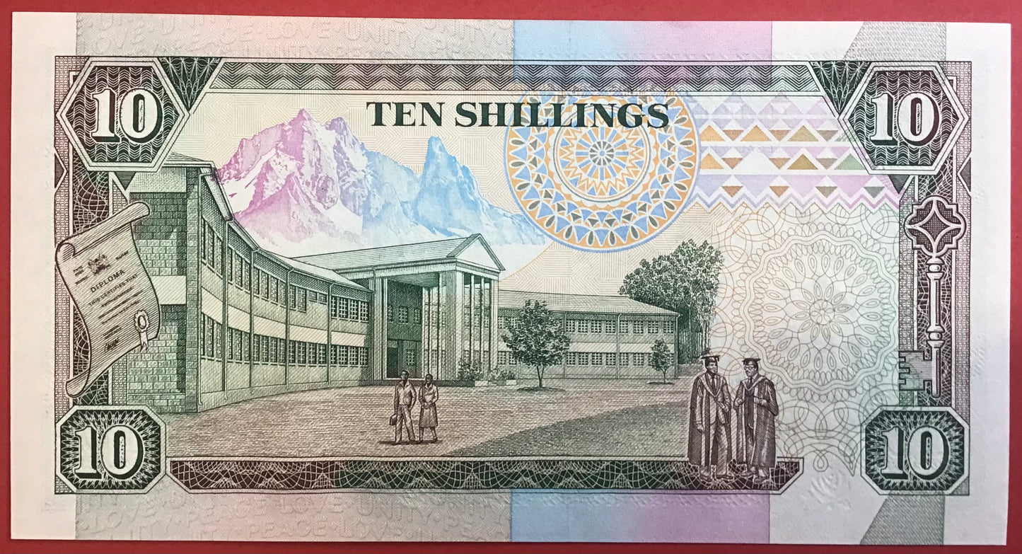 Kenya - 10 Shillings 1.7.1991 P#24c Kvalitet 0