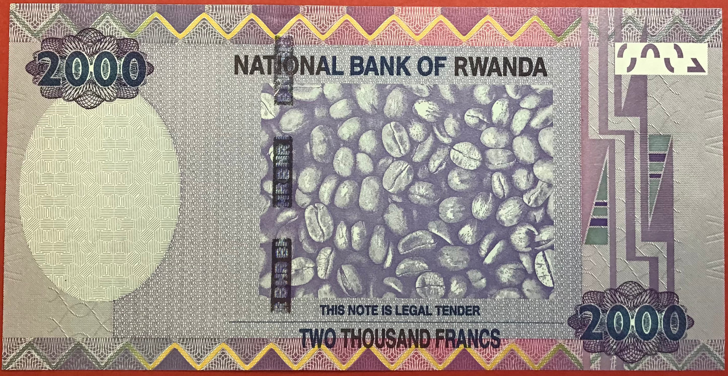 Rwanda - 2000 Francs 1.12.2014 P#40 Kvalitet 0