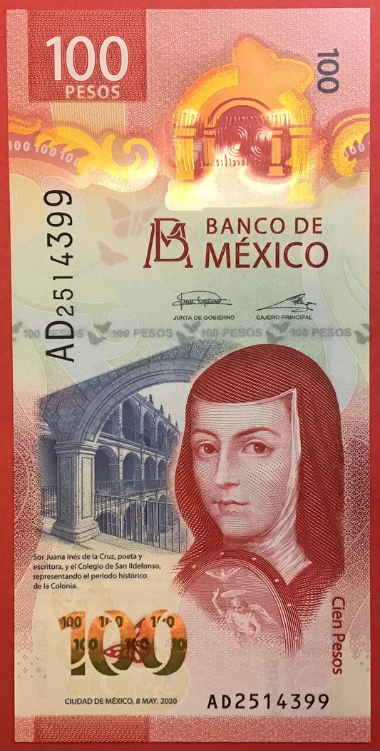 Mexico - 100 Pesos 8.5.2020 P#W134 Kvalitet 0