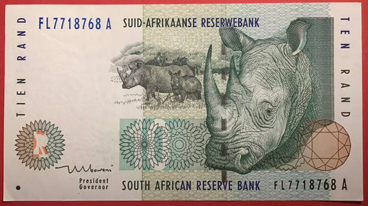 South Africa - 10 Rand 1999 P#123b Kvalitet 01