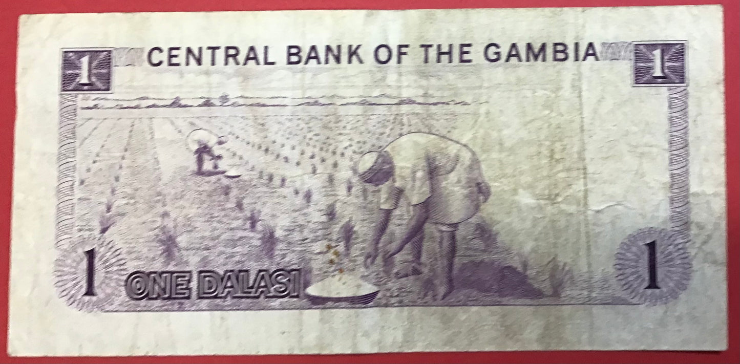 Gambia - 1 Dalasi (1971-87) P#4e Kvalitet 1