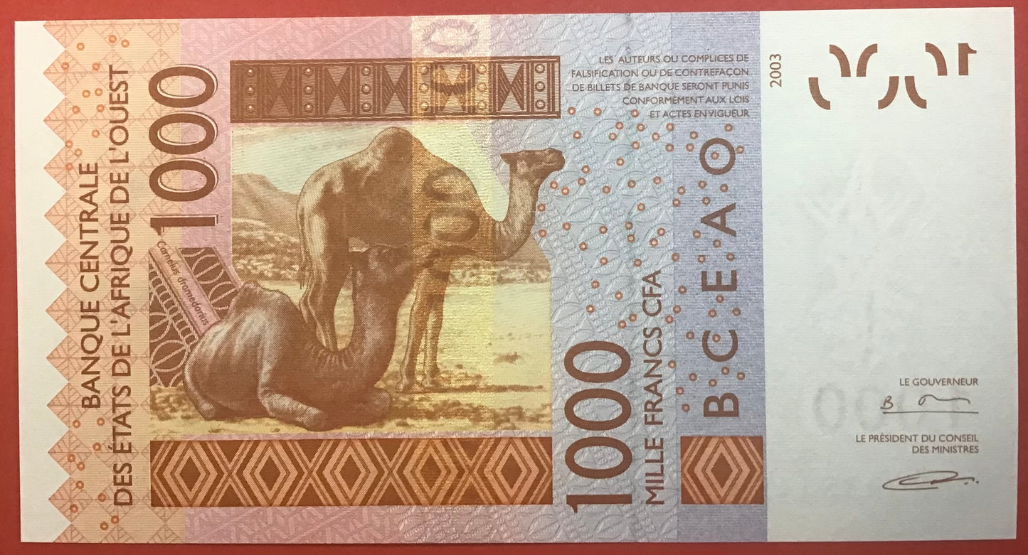 West African States/Senegal - 1000 Francs 2005 P#715Kc Kvalitet 0