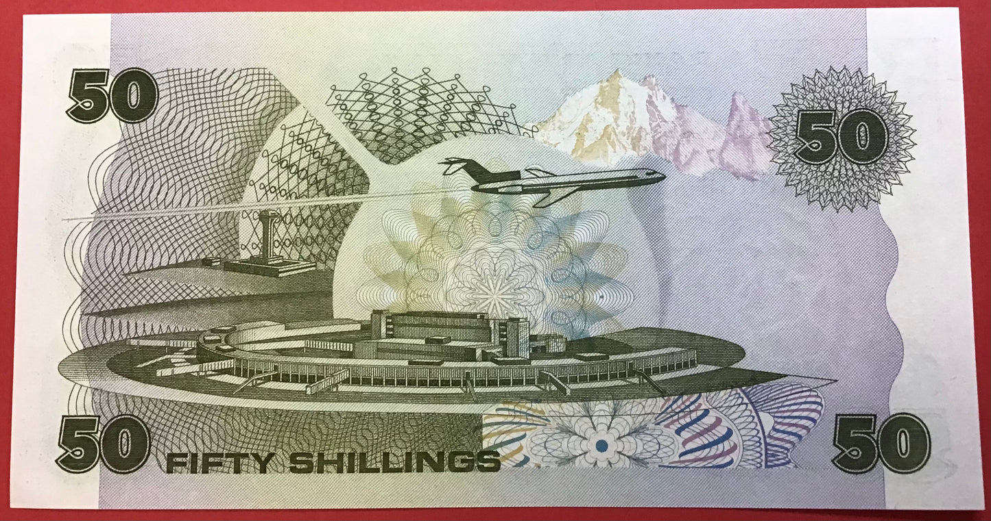 Kenya - 50 Shillings 14.9.1986 P#22c Kvalitet 0