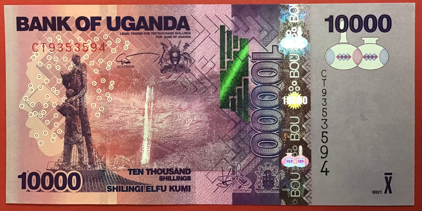 Uganda - 10.000 Shillings 2021 P#52 Kvalitet 0