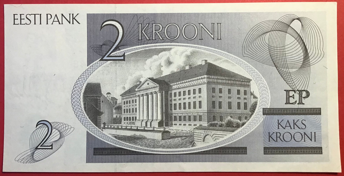 Estonia - 2 Krooni 1992 P#70a Kvalitet 01