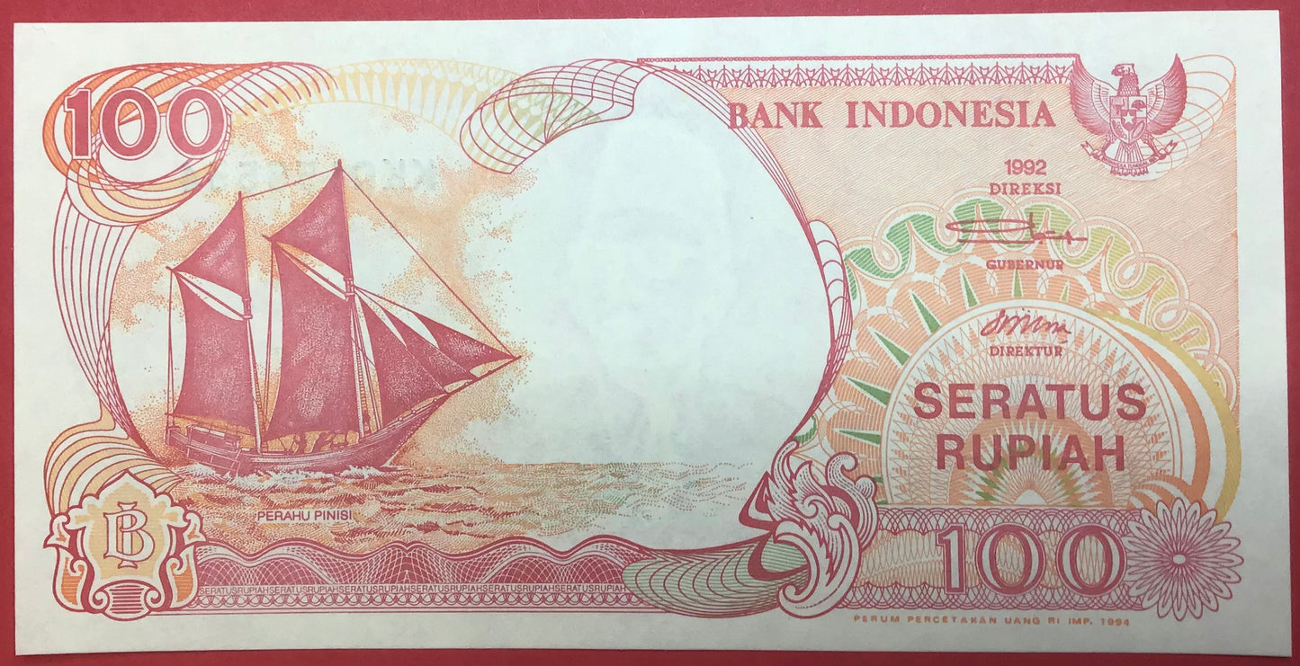 Indonesia - 100 Rupiah 1994 P#127c Kvalitet 0