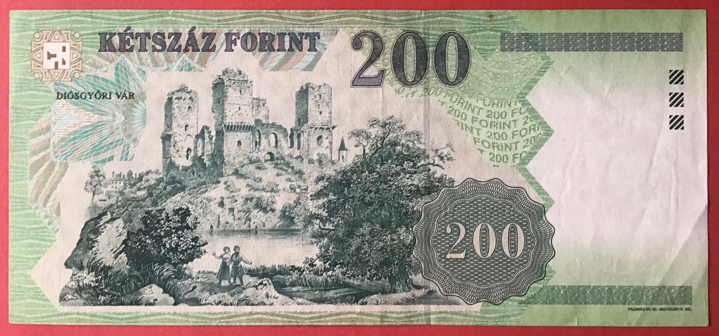 Hungary - 200 Forint 2001 P#187a Kvalitet 1+/01