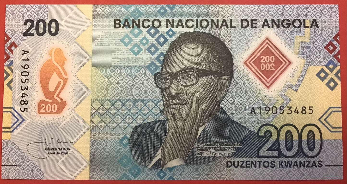 Angola - 200 Kwanzas 2020 P#W160 Kvalitet 0