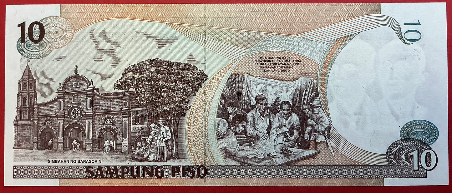Philippines - 10 Piso 2001 P#187f Kvalitet 0