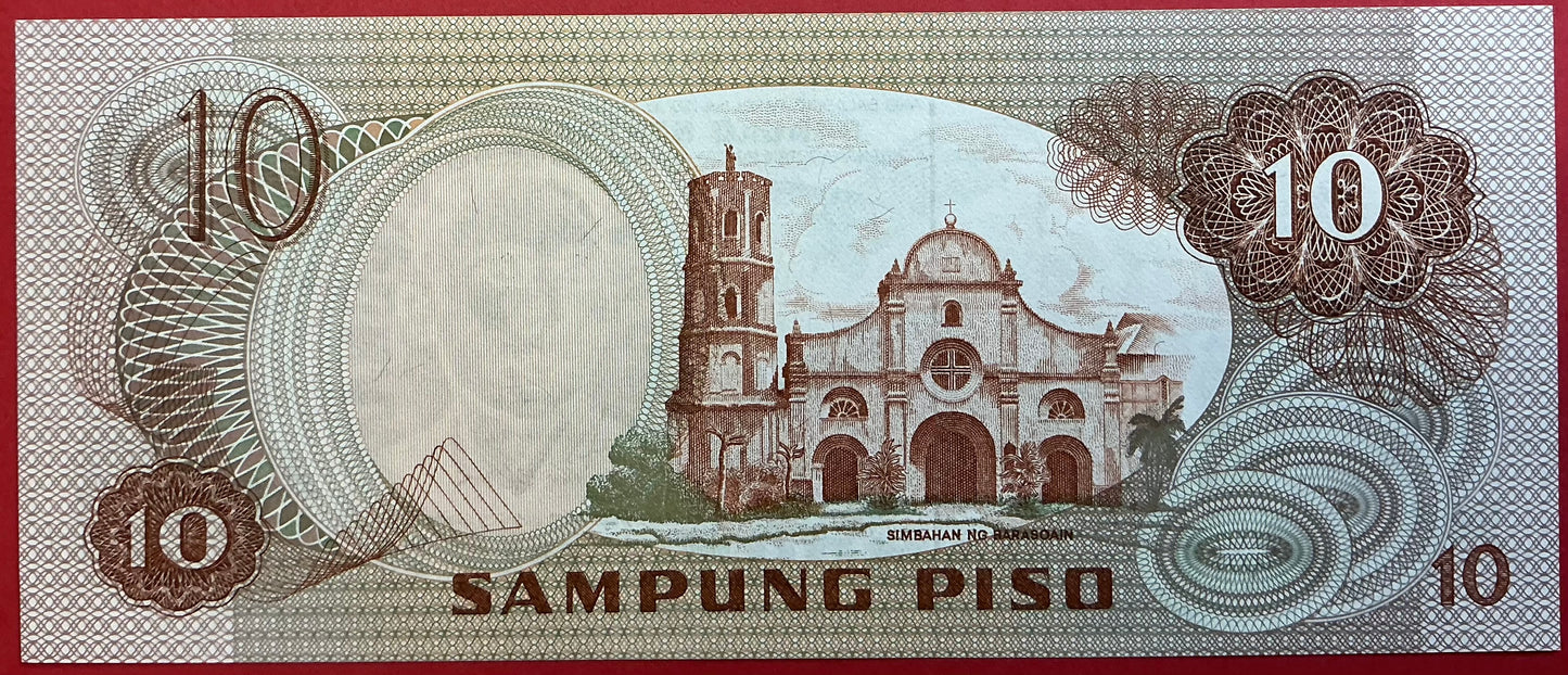 Philippines - 10 Piso 1981 P#167a Kvalitet 0