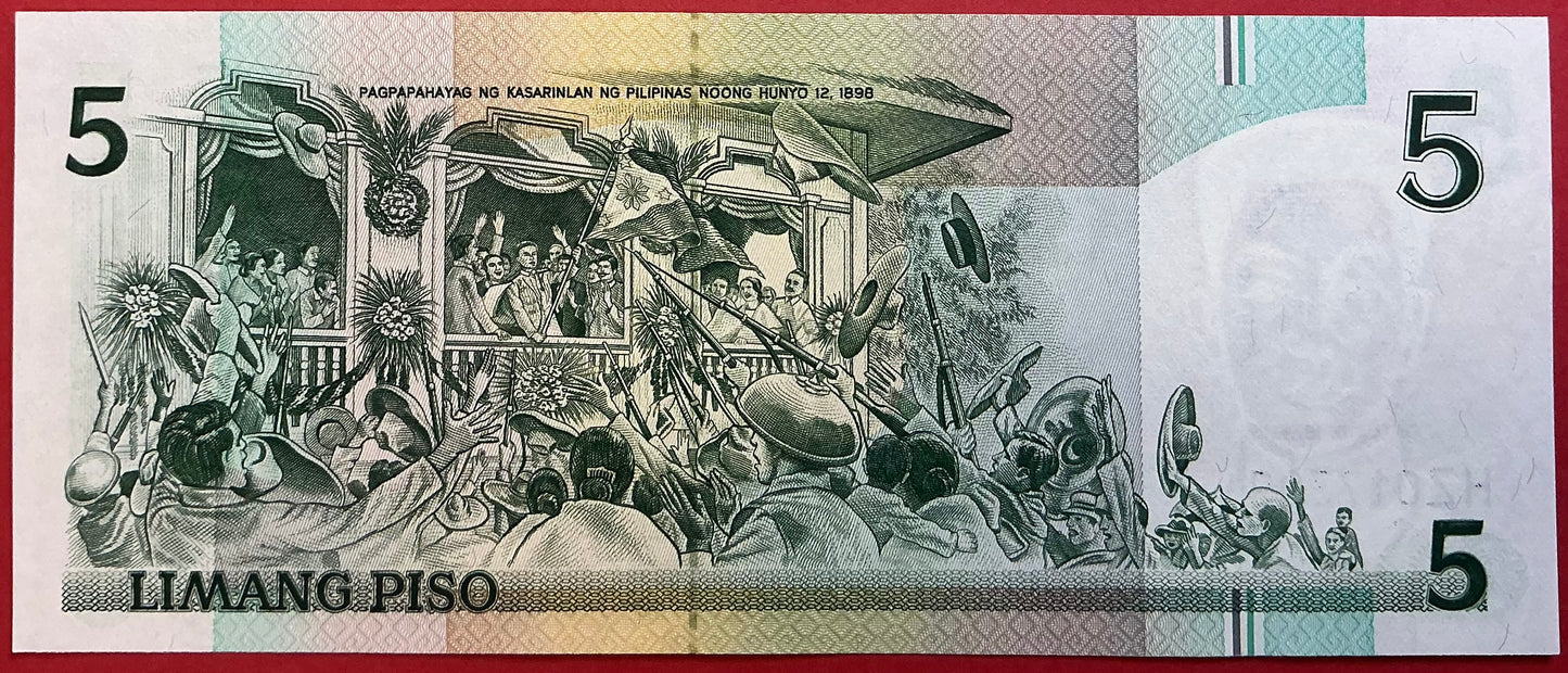 Philippines - 5 Piso 18.10.1987 P#176a Kvalitet 0