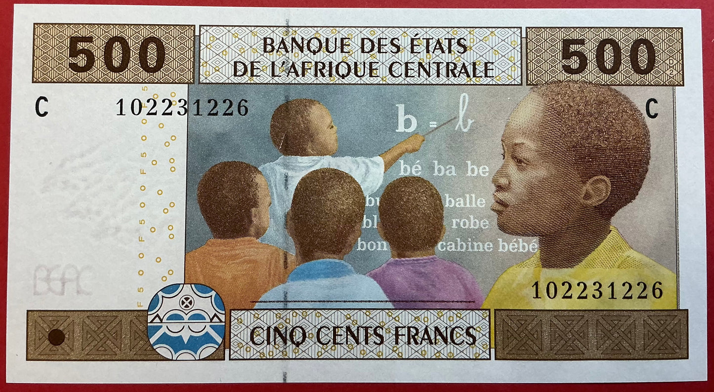 Central African States/Chad - 500 Francs 2002 P#606Ca Kvalitet 0