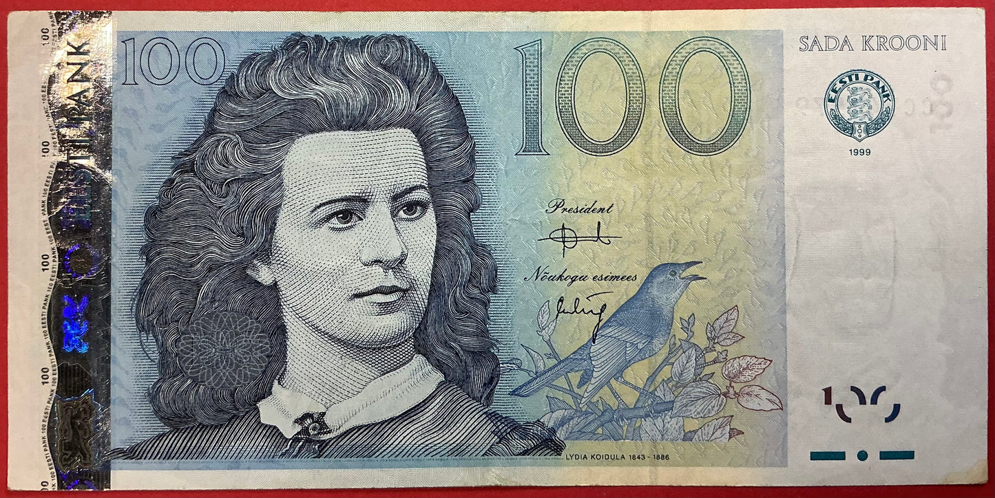 Estonia - 100 Krooni 1999 P#82a Kvalitet 1+