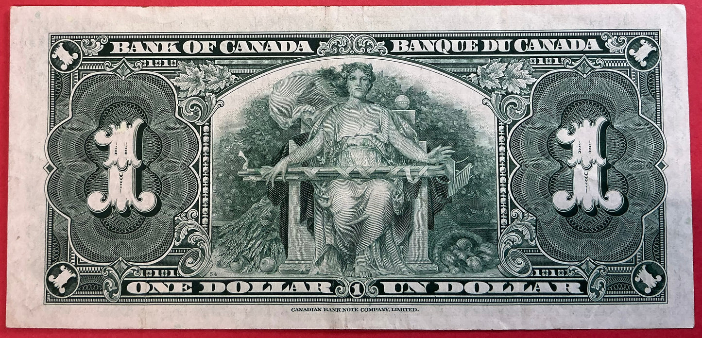 Canada - 1 Dollar 2.1.1937 P#58d Kvalitet 1+