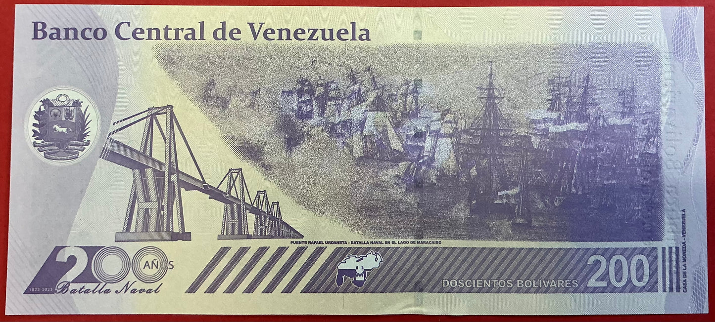 Venezuela - 200 Bolivares 17.8.2023 P#W120 Kvalitet 01/0