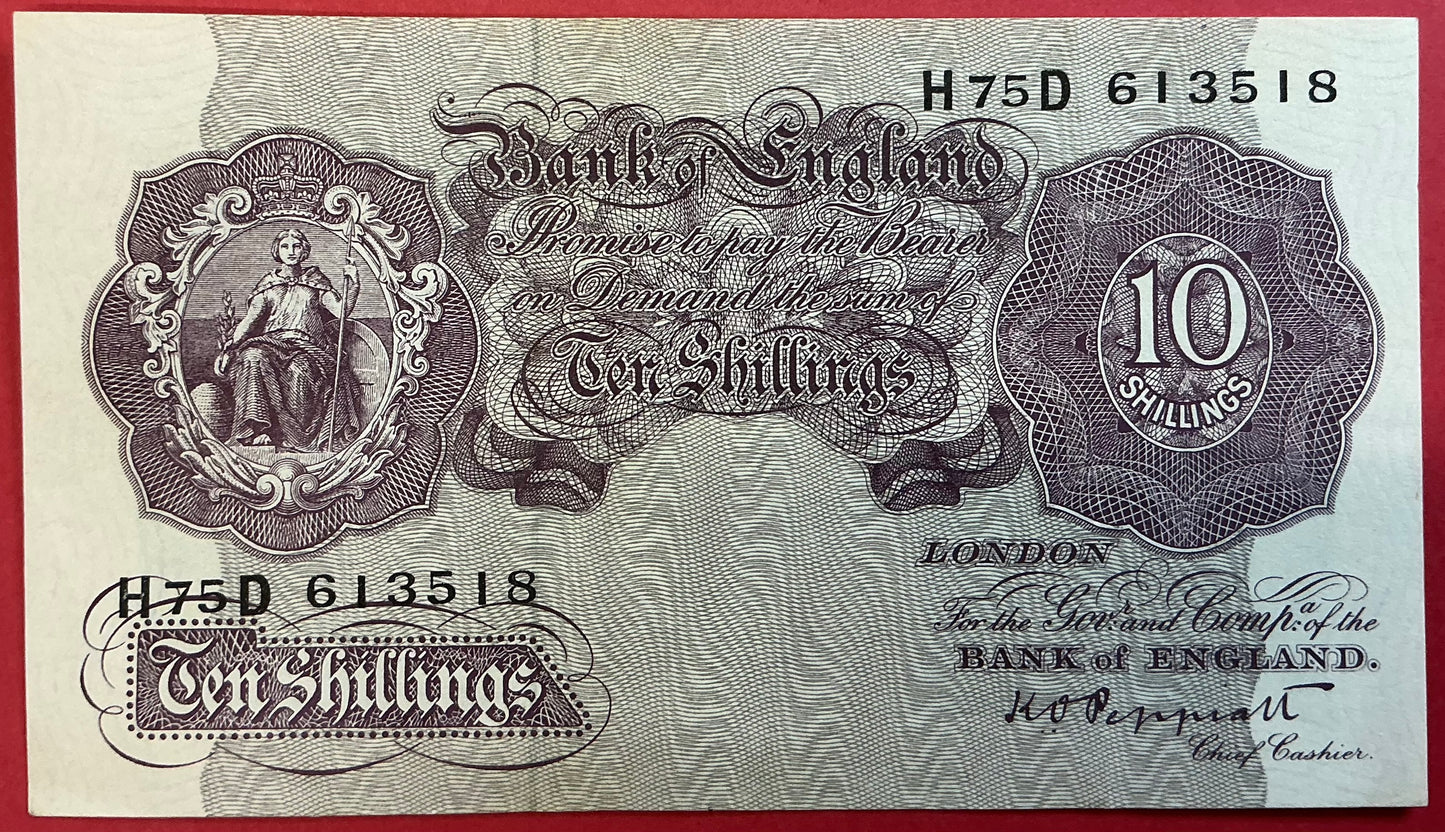 Great Britain - 10 Shillings (1940-1948) P#366 Kvalitet 1+