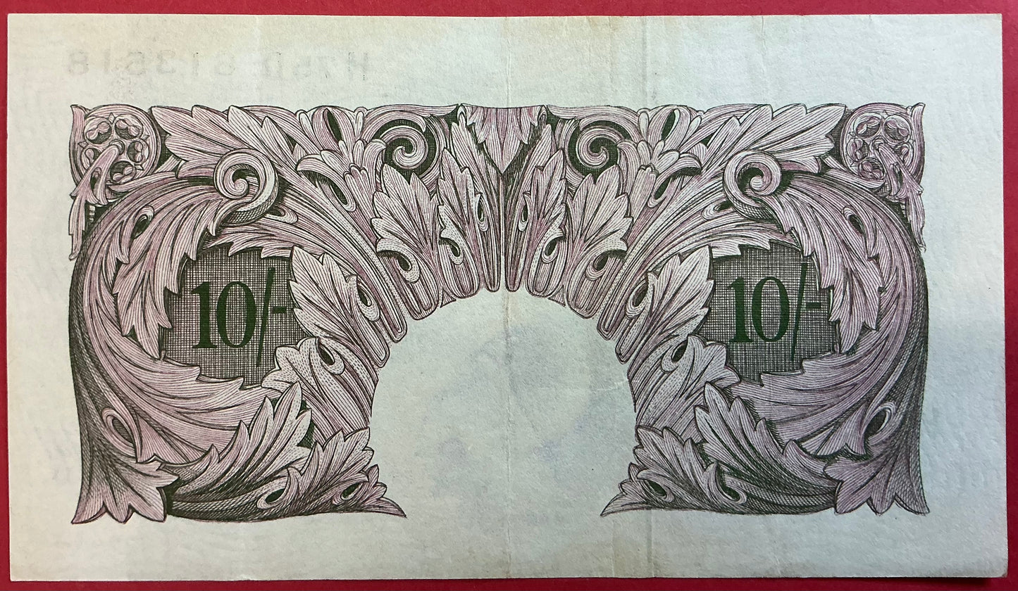 Great Britain - 10 Shillings (1940-1948) P#366 Kvalitet 1+