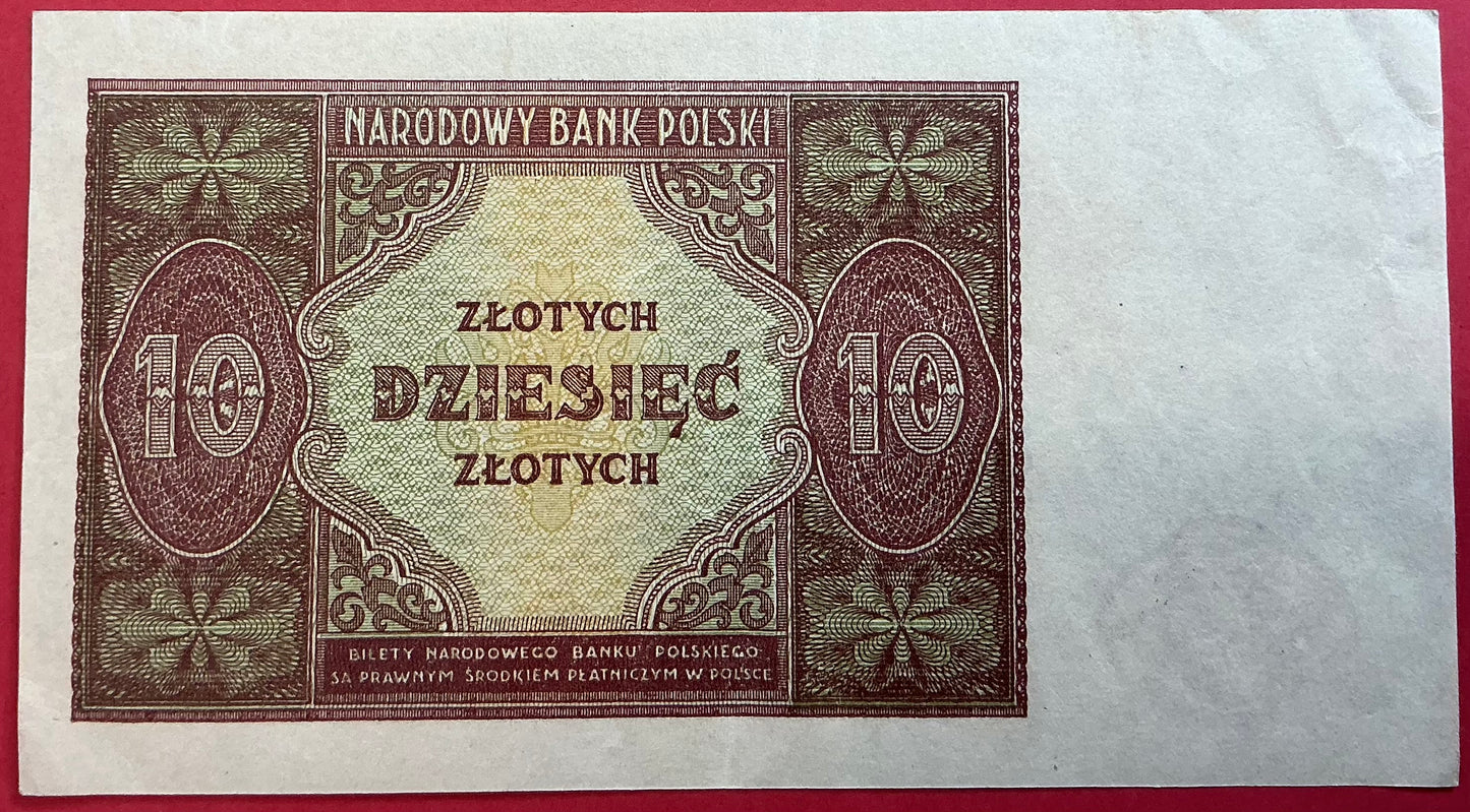 Poland - 10 Zlotych 15.5.1946 P#126 Kvalitet 1+
