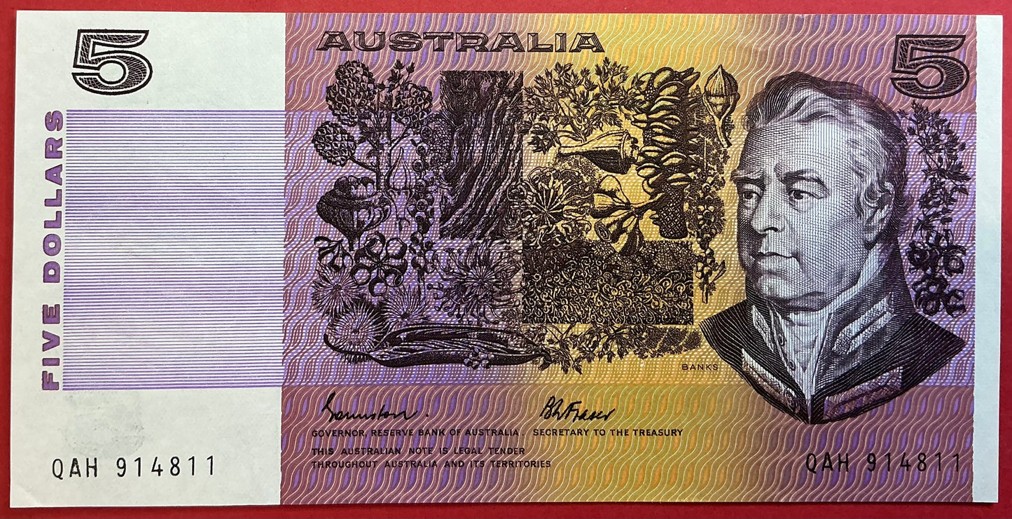 Australia - 5 Dollars 1985 P#44e Kvalitet 1+