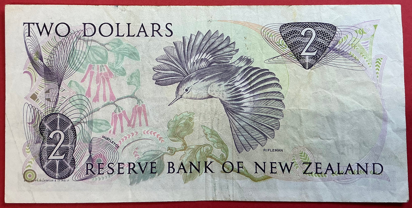 New Zealand - 2 Dollars (1989-92) P#170c Kvalitet 1