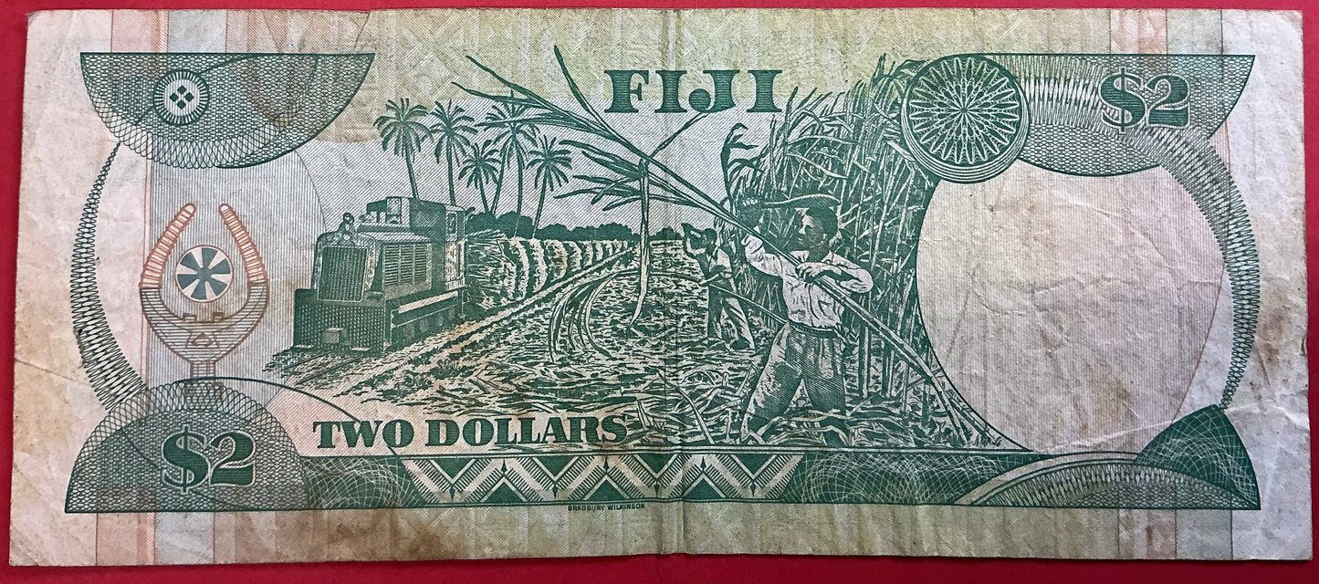 Fiji - 2 Dollars (1988) P#87a Kvalitet 1-/1
