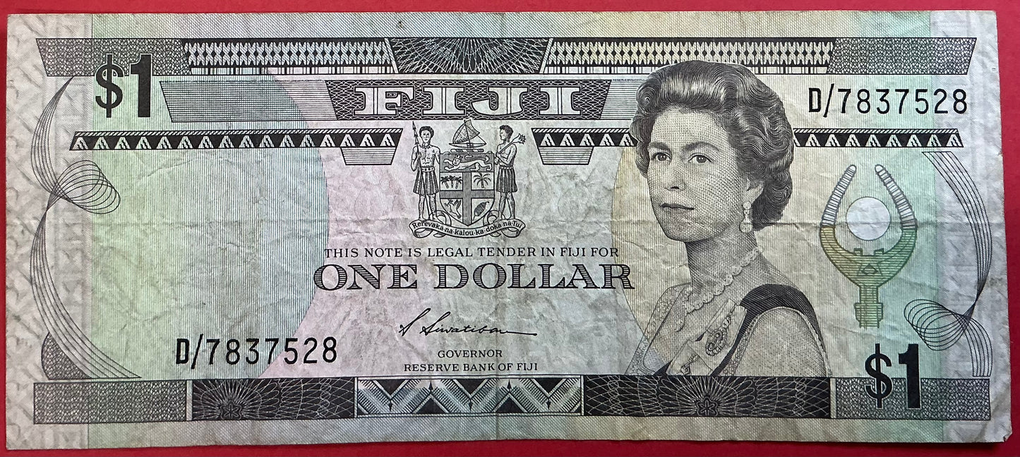 Fiji - 1 Dollar (1987) P#86a Kvalitet 1-/1