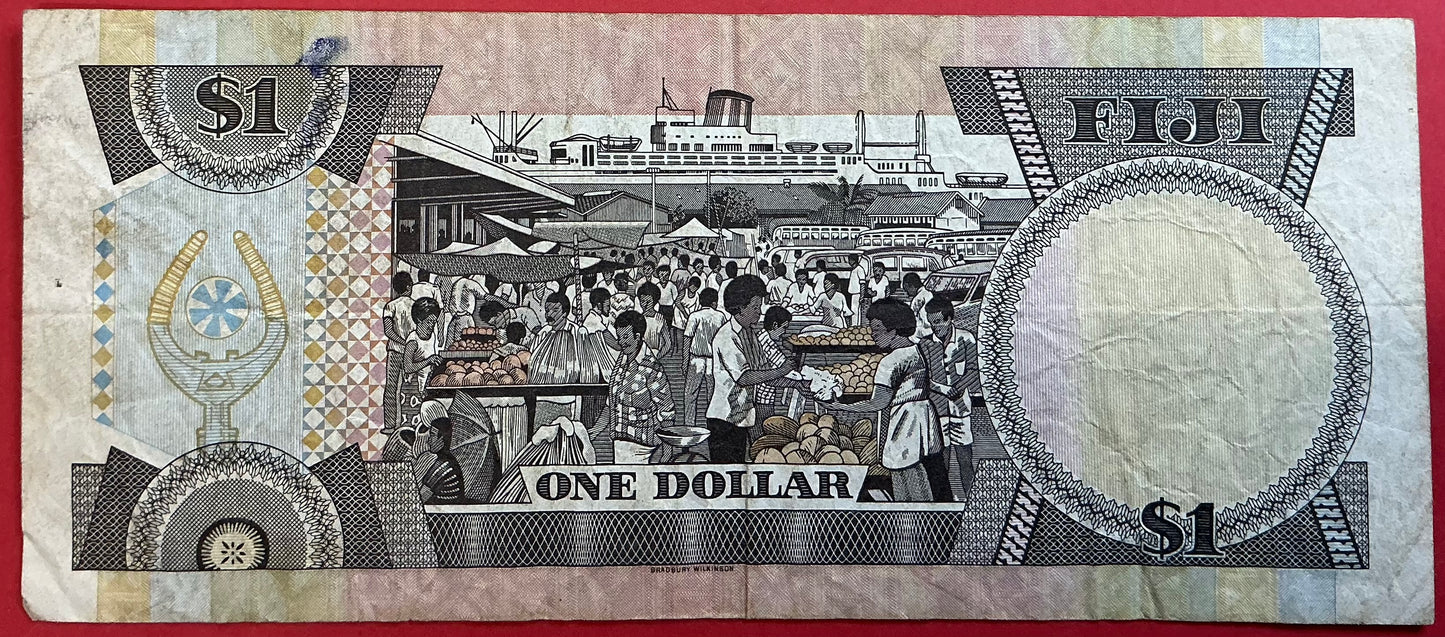 Fiji - 1 Dollar (1987) P#86a Kvalitet 1-/1