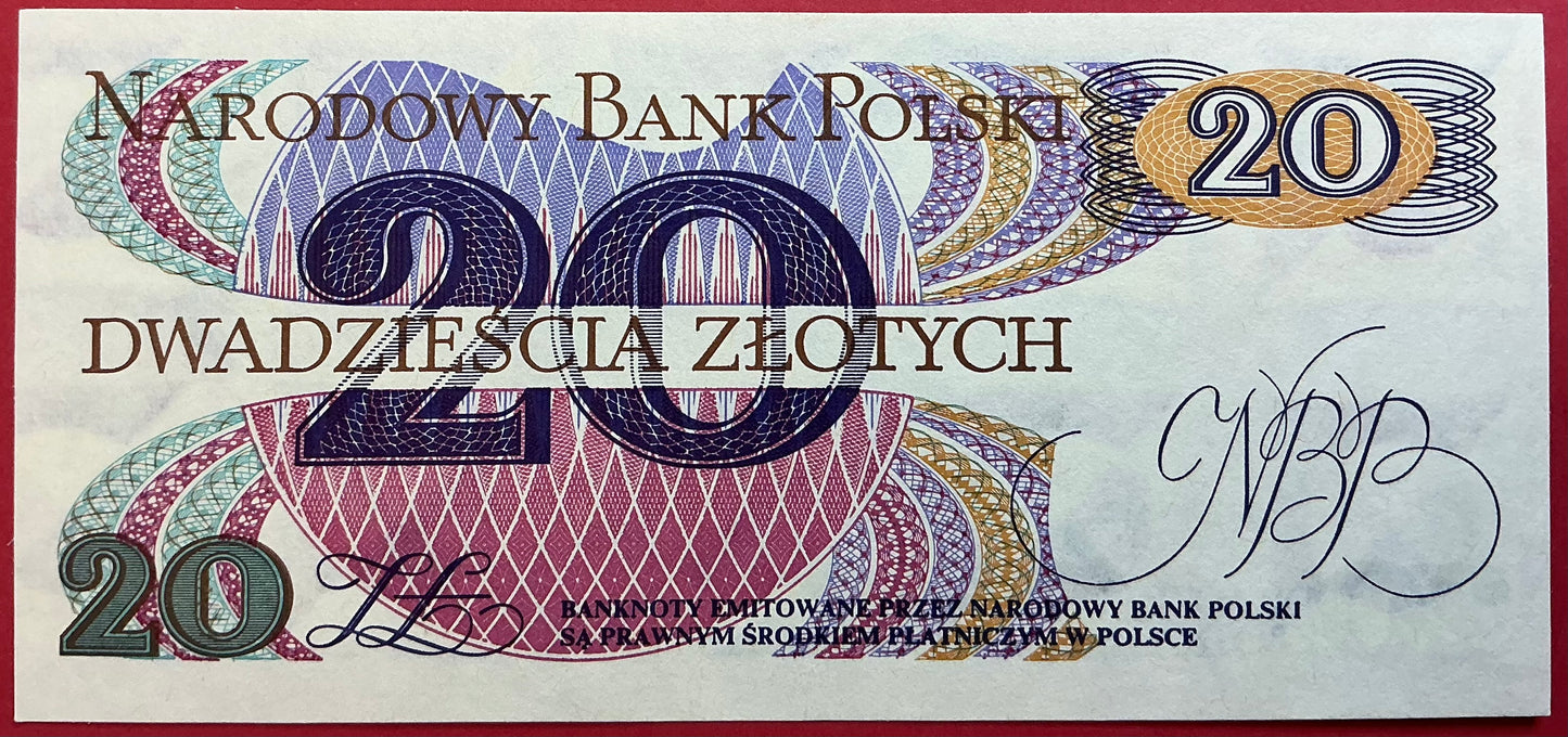 Poland - 20 Zlotych 1.6.1982 P#149a Kvalitet 01