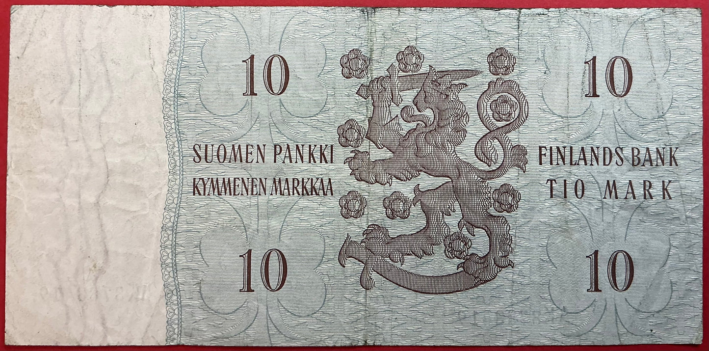 Finland - 10 Markkaa 1963 P#104a Kvalitet 1