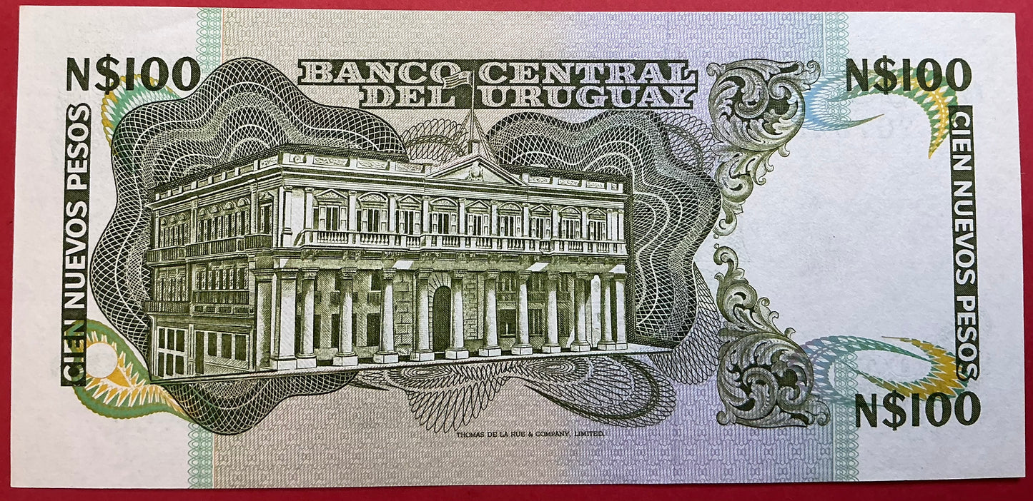 Uruguay - 100 Nuevos Pesos (1987) P#62A Kvalitet 01