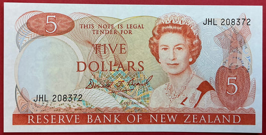 New Zealand - 5 Dollars (1989-92) P#171c Kvalitet 01/0
