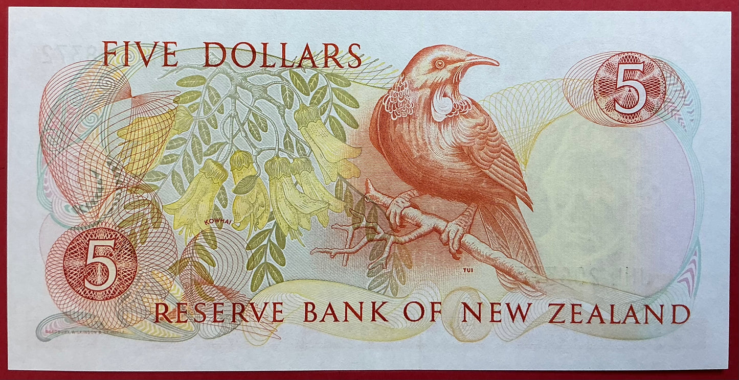 New Zealand - 5 Dollars (1989-92) P#171c Kvalitet 01/0