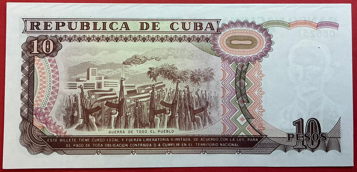 Cuba - 10 Pesos 1991 P#109a Kvalitet 1+/01