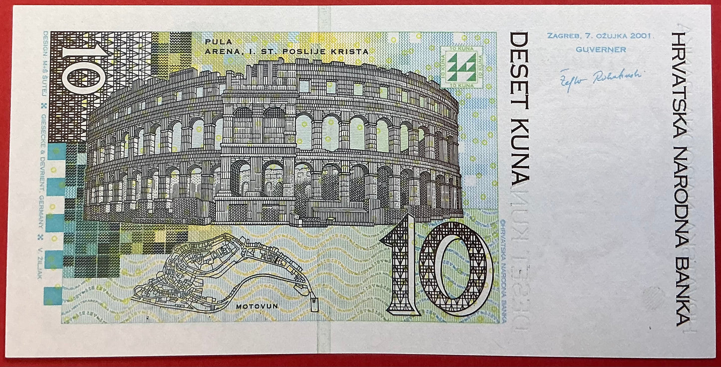 Croatia - 10 Kuna 7.3.2001 P#38a Kvalitet 0