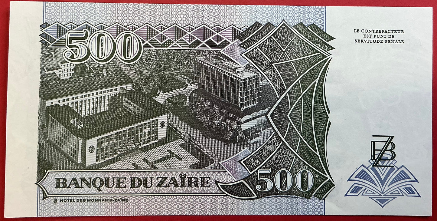Zaïre - 500 Nouveaux Zaïres 15.2.1994 P#63a Kvalitet 0