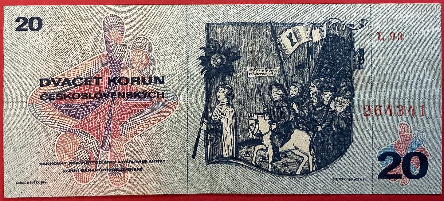 Czechoslovakia - 20 Korun 1970 P#92c Kvalitet 1+